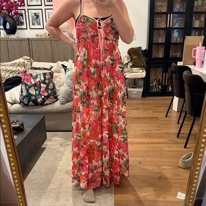 Floral Pink Maxi Dress